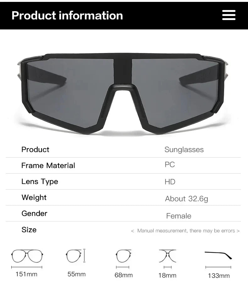 Vintage Sport Goggle Sunglasses Windproof Shades for Men Women