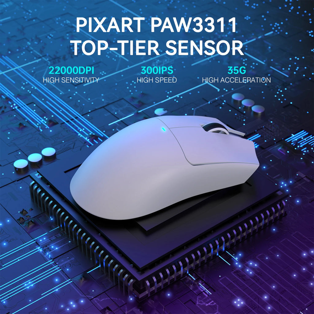 Attack Shark X11 Lightweight Wireless Gaming Mouse RGB Optical Sensor