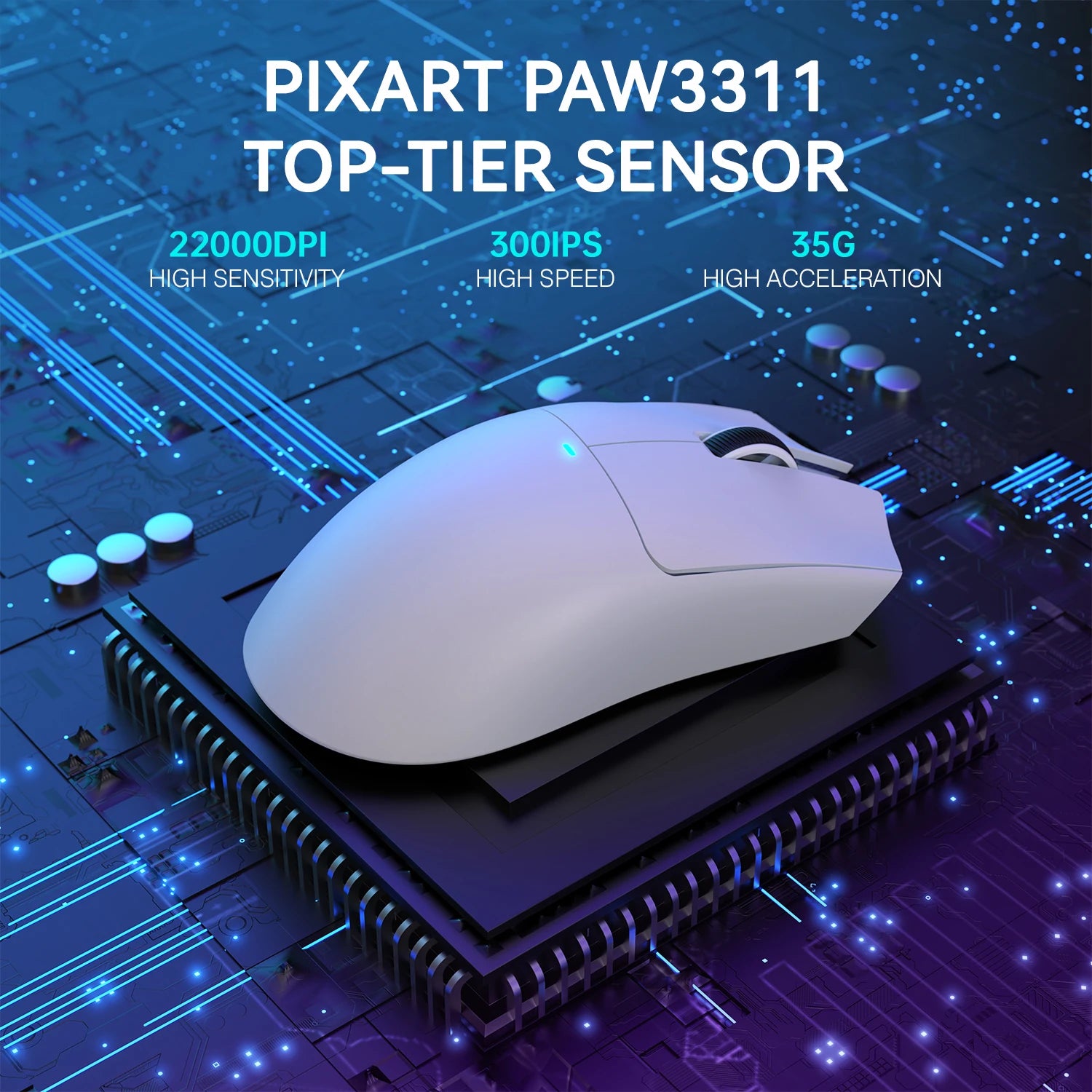 Attack Shark X11 Lightweight Wireless Gaming Mouse RGB Optical Sensor