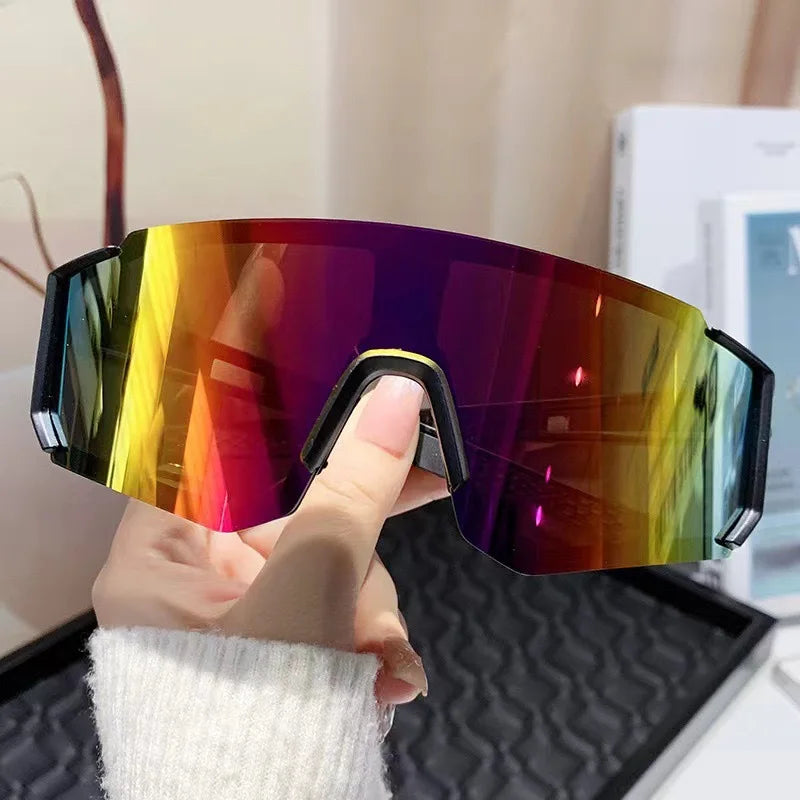 Vintage Sport Goggle Sunglasses Windproof Shades for Men Women